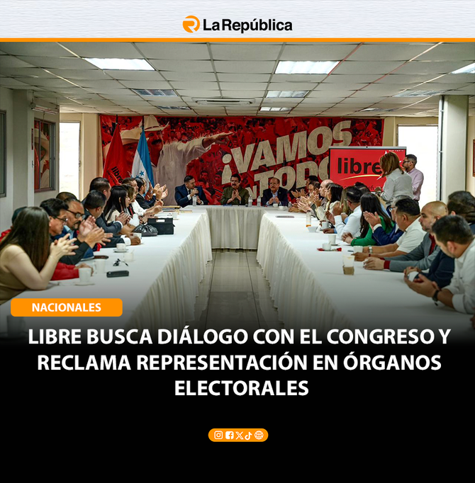 LIBRE BUSCA DIÁLOGO CON EL CONGRESO Y  RECLAMA REPRESENTACIÓN EN ÓRGANOS  ELECTORALES - Cover Image